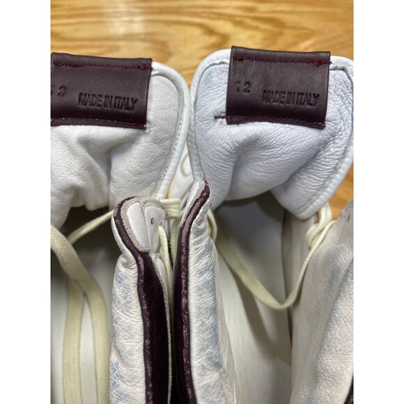 RHUDE RHECESS-HI Basketball Leather Sneakers size 12 Maroon (L1)